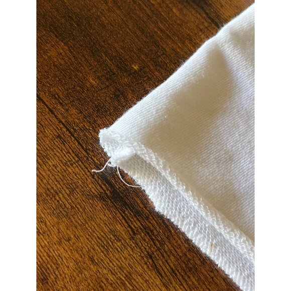 Fabletics Womens White Cropped Sweatshirt "Never Settle" Embossed Text Size M - Picture 11 of 12